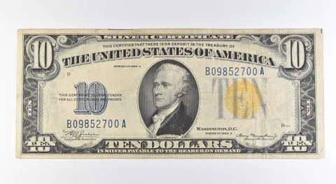 1934 A $10 Silver Certificate Yellow Seal North Africa Fr#2309 *0432