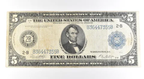 1914 $5 New York NY FRN Large Note Blue Seal *2725
