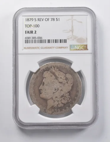 FAIR 2 1879-S Morgan Silver Dollar REV Of 78 TOP 100 NGC Lowball a6978
