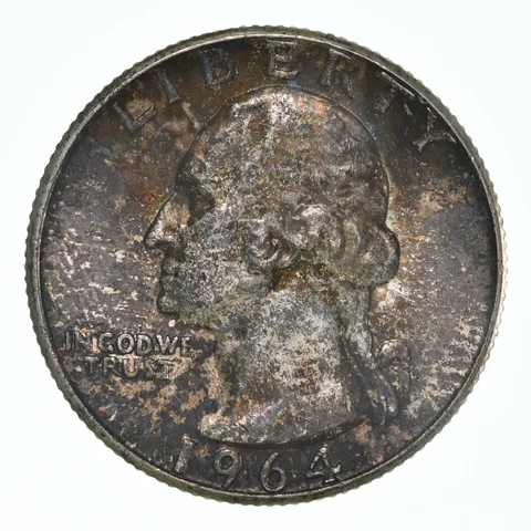 1964 Washington Quarter Insane TONE - Great Colors a5314