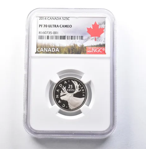 2014 Canada 25 Cents Silver PF70 UCAM NGC a5858