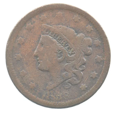 1838 Coronet Head Large Cent *9406