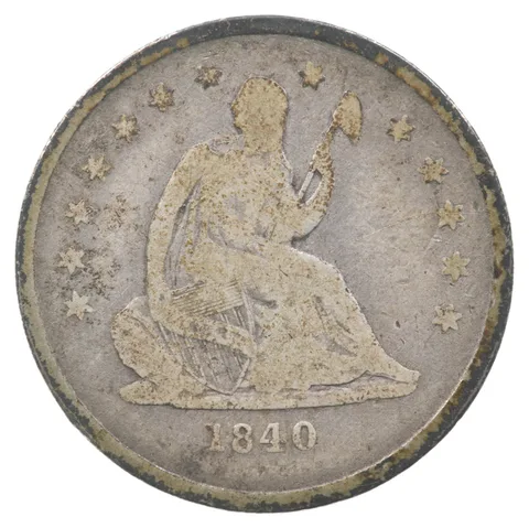 1840-O Seated Liberty Quarter a8888