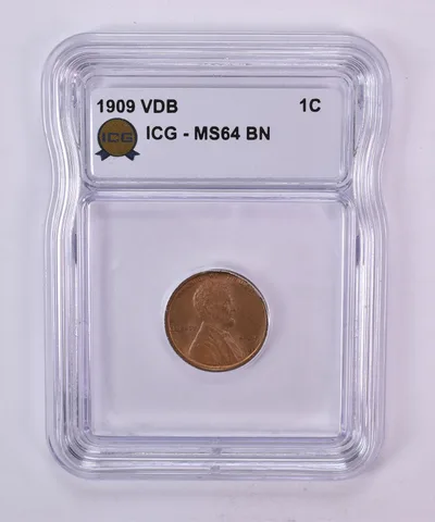 1909 Lincoln Wheat Cent VDB MS64 BN ICG