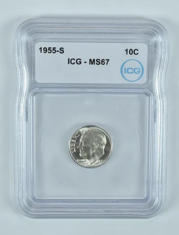 1955-S Roosevelt Dime MS67 ICG