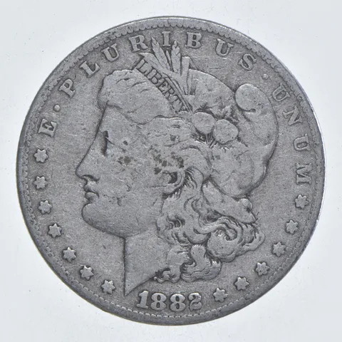 Early - 1882 Morgan Silver Dollar - 90% US Coin *073