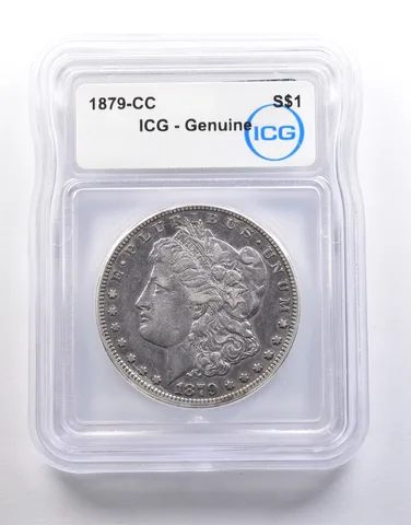 1879-CC Morgan Silver Dollar Genuine ICG a6733