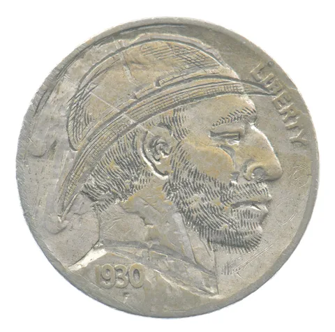 1930 Indian Head Buffalo Nickel Hobo Nickel *4809