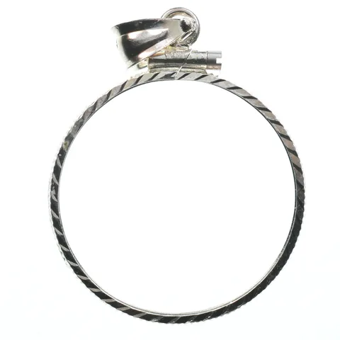 Sterling Silver 24.3 MM US Quarter Coin Bezel Pendant Frame Edge *2341