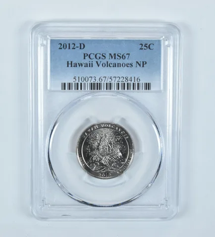 2012-D Washington Quarter ATB Hawaii Volcanoes MS67 PCGS