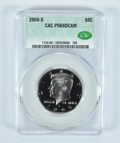 2000-S Kennedy Half Dollar PR69 DCAM CAC CACg