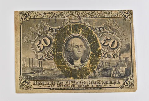1863 50 Cents Captain AJ Stone Fractional Currency *3971