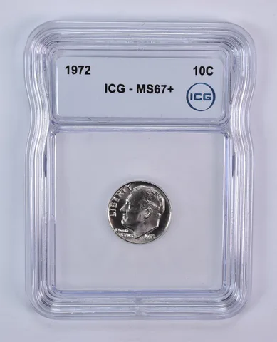 1972 Roosevelt Dime MS67+ ICG