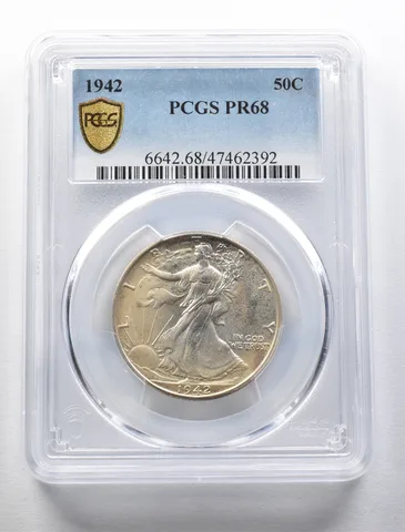 PR68 1942 Walking Liberty Half Dollar PCGS *5696