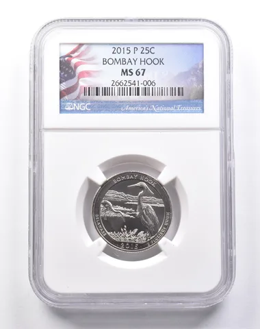 MS67 2015-P Washington Quarter Bombay Hook NGC a6134