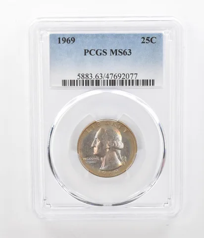 1969 Washington Quarter MS63 PCGS Beautiful Tone *2374