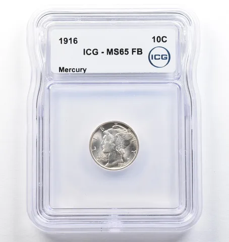 1916 Mercury Dime MS65 FB ICG *0714