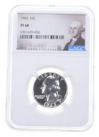 1963 Washington Quarter PF68 NGC Special Label