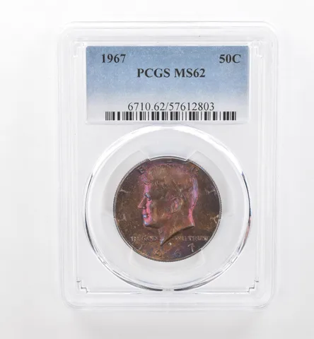 1967 Kennedy Half Dollar MS62 PCGS Beautiful Tone *1865