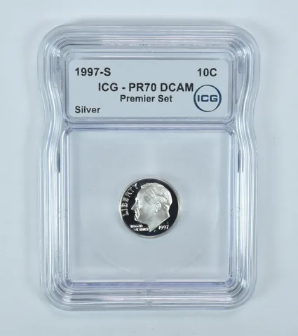 1997-S Roosevelt Dime Silver Premier Set PR70 DCAM ICG