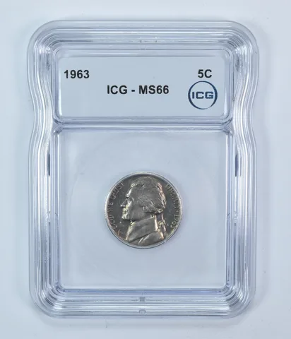 1963 Jefferson Nickel MS66 ICG