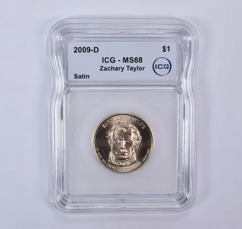 2009-D Presidential $1 Zachary Taylor SMS Satin MS68 ICG