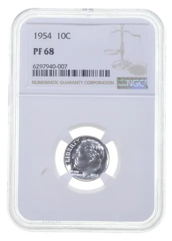 1954 Roosevelt Silver Dime PF68 NGC PR Proof