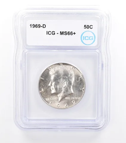 1969-D Kennedy Half Dollar MS66+ ICG Tone Reverse a0972