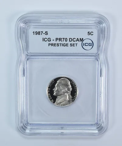 1987-S Jefferson Nickel Prestige Set PR70 DCAM ICG