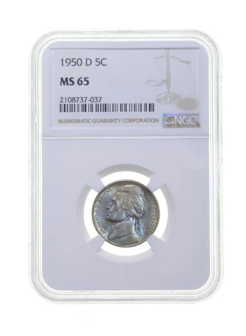 MS65 1950-D Jefferson Nickel - Graded NGC a4226