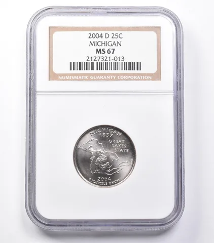 MS67 2004-D Washington State Quarter Michigan NGC *5390