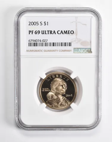 2005-S Sacagawea $1 PF69 UCAM NGC Brown Lbl