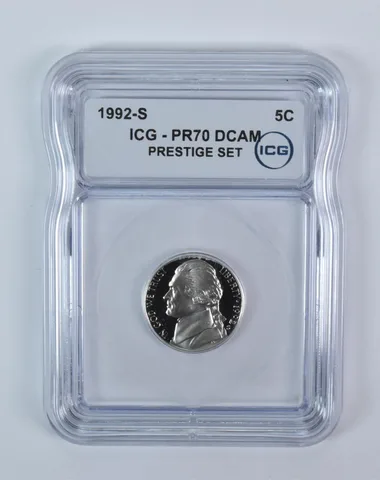 1992-S Jefferson Nickel Prestige Set PR70 DCAM ICG
