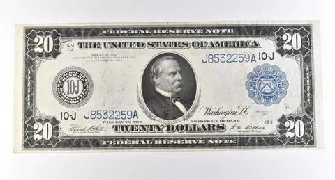 1914 $20 Kansas City MO FRN Large Note Blue Seal *2831