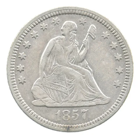 1857 Seated Liberty Quarter *3500