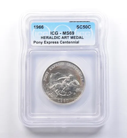 1960 So Called Half Dollar Pony Express Centennial MS69 ICG *8397