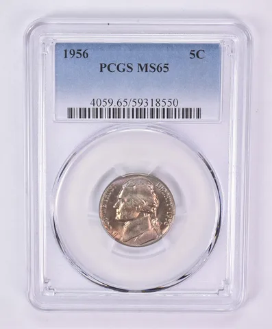 1956 Jefferson Nickel MS65 PCGS Beautiful Tone *1169