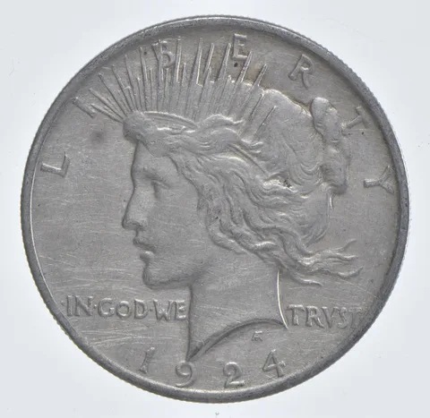 Better - 1924 Peace Silver Dollar - 90% US Coin *694