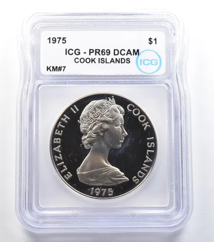1975 Cook Islands 1 Dollar KM#7 PR69 DCAM ICG *7987