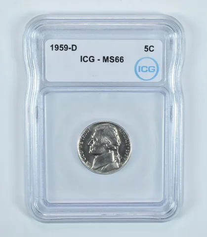 1959-D Jefferson Nickel MS66 ICG