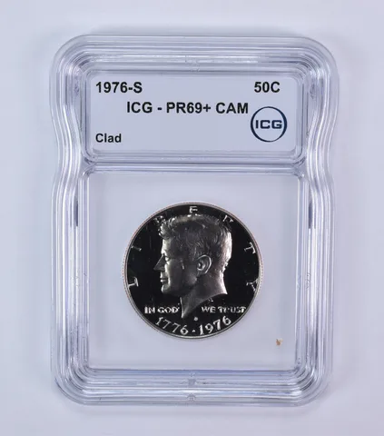 1976-S Kennedy Half Dollar CLAD PR69+ CAM ICG