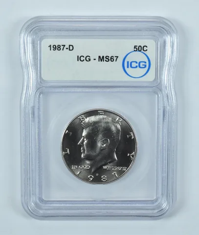 1987-D Kennedy Half Dollar MS67 ICG