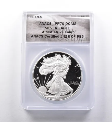 PR70 DCAM 2019-S American Silver Eagle FS ANACS a3019