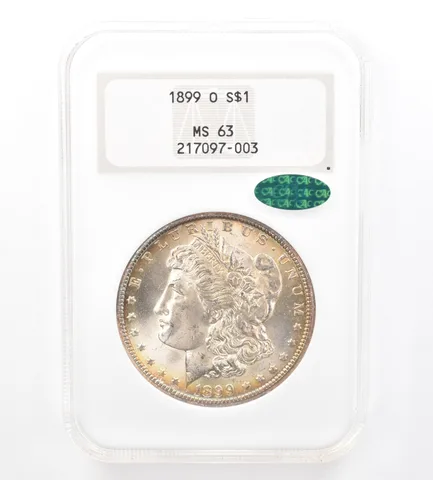 1899-O Morgan Silver Dollar MS63 NGC CAC Beautiful Tone *1550