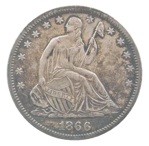 1866-S Seated Liberty Half Dollar Motto *3905