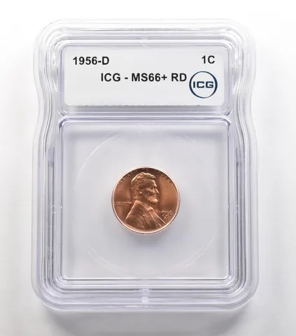 1956-D Lincoln Wheat Cent MS66+ RD ICG *6679