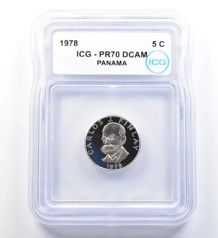 1978 Panama 5 Cents PR70 DCAM ICG *1114