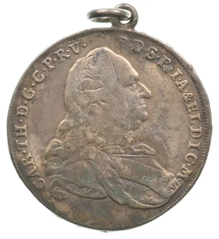 1786 Electorate Of Bavaria German States 1 Thaler Theodor Pendant Mount *4499