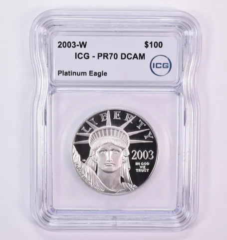 2003-W $100 American Platinum Eagle 1 Oz Platinum PR70 DCAM ICG