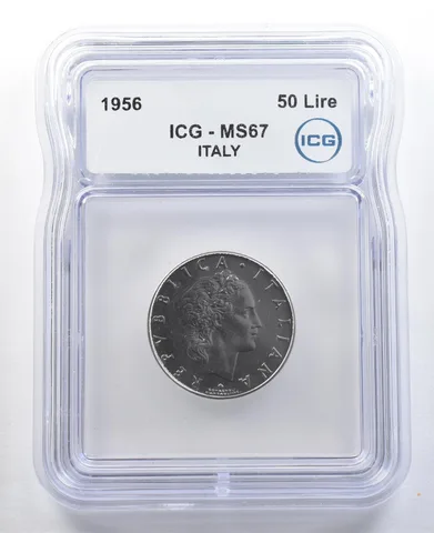 1956 Italy 50 Lire MS67 ICG *3278